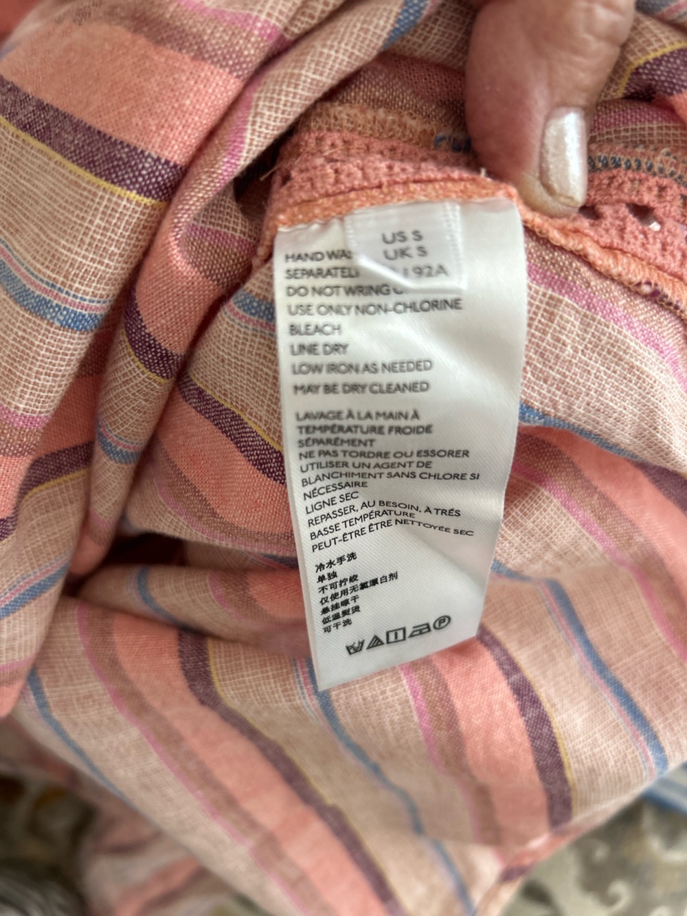 Anthropologie/Maeve Lida Linen Striped , Oversized linen Popover Top - Picture 12 of 12